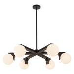 Briar Chandelier - Black / Matte Opal