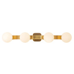 Briar Bathroom Vanity Light - Brushed Gold / Matte Opal