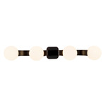 Briar Bathroom Vanity Light - Black / Matte Opal