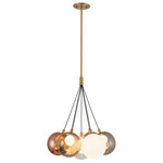 Bolla Chandelier - Brushed Gold / Clear / Opal / Smoke / Copper