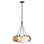 Bolla Chandelier - Black / Clear / Opal / Smoke / Copper