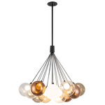 Bolla Chandelier - Black / Clear / Opal / Smoke / Copper
