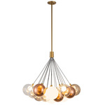 Bolla Chandelier - Brushed Gold / Clear / Opal / Smoke / Copper