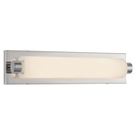 Charleston Bathroom Vanity Light - Chrome / Matte Opal