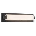 Charleston Bathroom Vanity Light - Black / Matte Opal