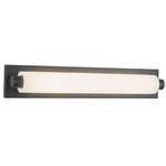 Charleston Bathroom Vanity Light - Black / Matte Opal