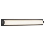 Charleston Bathroom Vanity Light - Black / Matte Opal