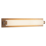 Charleston Bathroom Vanity Light - Vintage Brass / Matte Opal