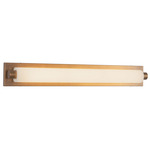 Charleston Bathroom Vanity Light - Vintage Brass / Matte Opal