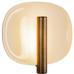 Lustre Wall Sconce - Pearl White / Vintage Brass