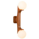 Briar Wall Light - Teak Wood / Matte Opal