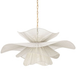 Amanda Chandelier - Aged Brass / White