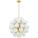Antoneta Chandelier - Aged Brass / Clear Etched
