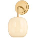 Lisette Wall Sconce - Aged Brass / Opal Cream
