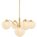 Kristen Chandelier - Aged Brass / Cloud
