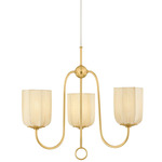 Samantha Chandelier - Aged Brass / Cotton
