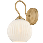 Vida Wall Sconce - Patina Brass / Opal