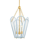 Clarisse Pendant - Aged Brass / Soft Arctic Blue