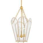 Clarisse Pendant - Aged Brass / Soft Bisque