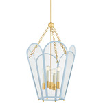 Clarisse Pendant - Aged Brass / Soft Arctic Blue