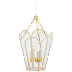 Clarisse Pendant - Aged Brass / Soft Bisque
