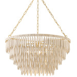 Tiffany Chandelier - Aged Brass / White Wash