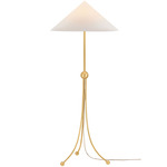 Katya Floor Lamp - Aged Brass / Cotton