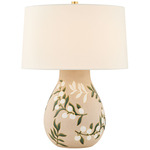 Maeve Table Lamp - Aged Brass / White Linen
