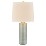 Tuva Table Lamp - Aged Brass / Ceramic Silver Lake