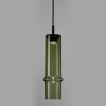 Bamboo Forest Pendant - Black Anodized / Olive Green
