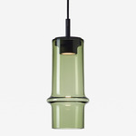 Bamboo Forest Mini Pendant - Black Anodized / Olive Green