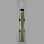 Bamboo Forest XL Pendant - Black Anodized / Olive Green