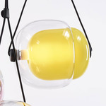 Capsula Pendant - Black / Acid Etched Yellow