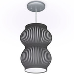 Amina Pendant - Brushed Nickel / Black