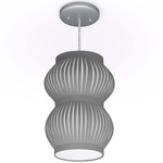 Amina Pendant - Brushed Nickel / Grey
