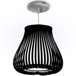 Camila Pendant - Brushed Nickel / Black