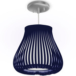 Camila Pendant - Brushed Nickel / Navy