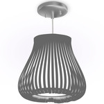 Camila Pendant - Brushed Nickel / Grey