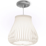 Camila Pendant - Brushed Nickel / Ivory