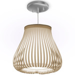 Camila Pendant - Brushed Nickel / Oatmeal
