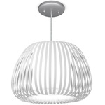 Diego Pendant - Brushed Nickel / White