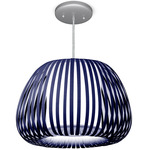 Diego Pendant - Brushed Nickel / Navy