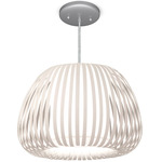 Diego Pendant - Brushed Nickel / Ivory