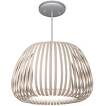 Diego Pendant - Brushed Nickel / Oatmeal