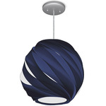 Elume Pendant - Brushed Nickel / Navy