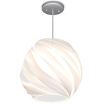 Elume Pendant - Brushed Nickel / Ivory