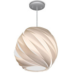 Elume Pendant - Brushed Nickel / Oatmeal