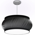Isla Pendant - Brushed Nickel / Black