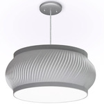 Isla Pendant - Brushed Nickel / Grey