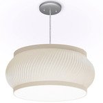 Isla Pendant - Brushed Nickel / Ivory